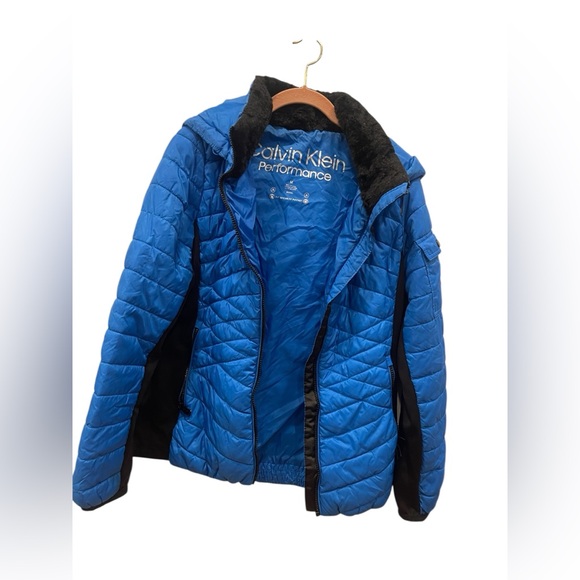 Calvin Klein Blue Puffer Jacket - Picture 1 of 6